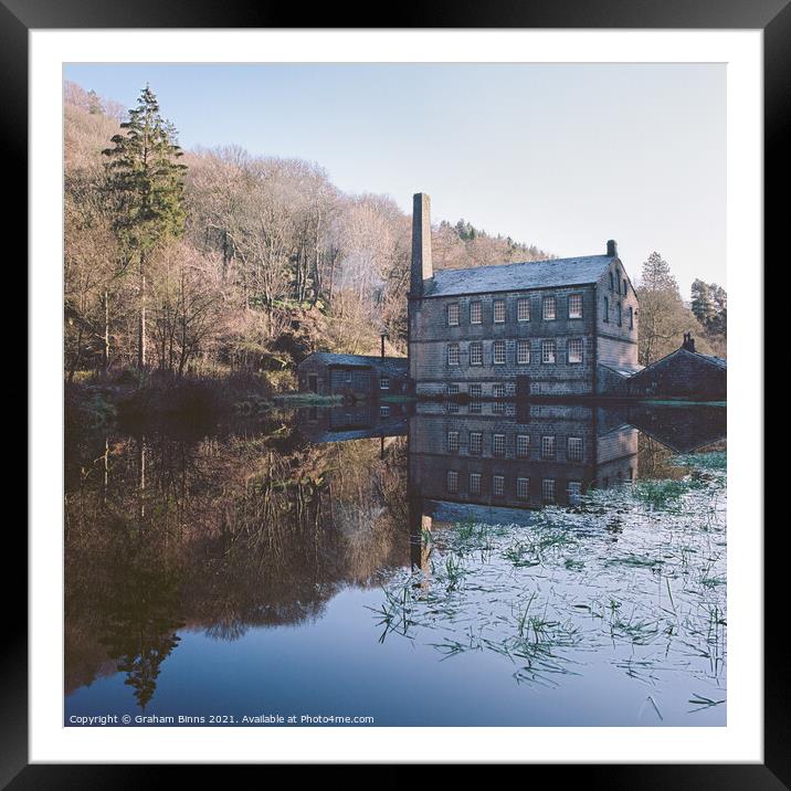Gibson Mill Hardcastle Crags – Hebden Bridge, Yorkshire Framed Mounted Print by Graham Binns