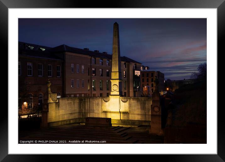 York Memorial/Cenotaph by night 231  Framed Mounted Print by PHILIP CHALK