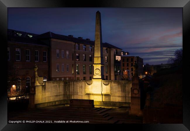 York Memorial/Cenotaph by night 231  Framed Print by PHILIP CHALK