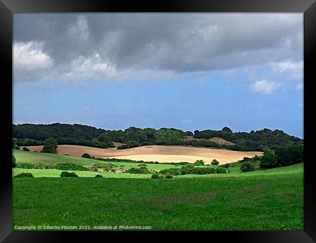 Rolling Hills of Menorca Framed Print by Deanne Flouton