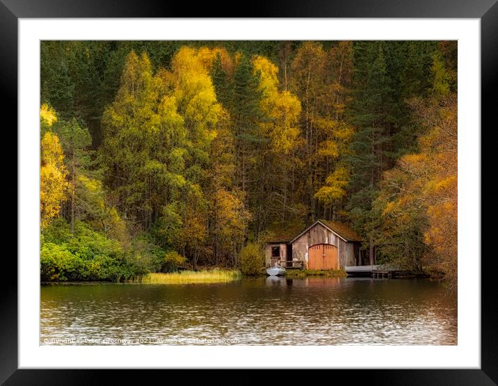 The Farr Boathouse In The Scottish Highlands Framed Mounted Print by Peter Greenway