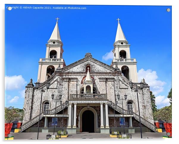 Jaro Plaza Catholic Church iloilo city Acrylic by Aldrich Capacite