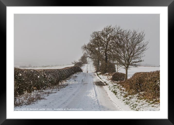 Blizzard Clearing Framed Mounted Print by Richard Laidler