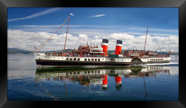 PS Waverley on the River Clyde at Greenock, Scotland Framed Print by campbell skinner