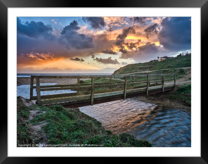 Grange Chine Sunset Framed Mounted Print by Wight Landscapes