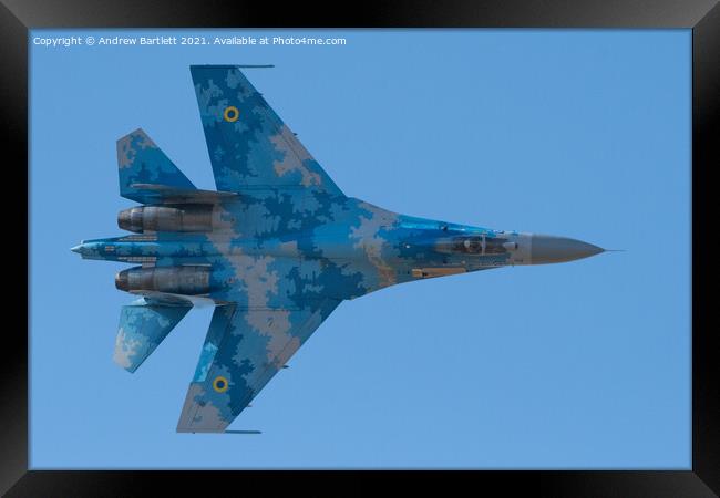 Sukhoi Su27p Flanker Ukrainian Air Force Framed Print by Andrew Bartlett