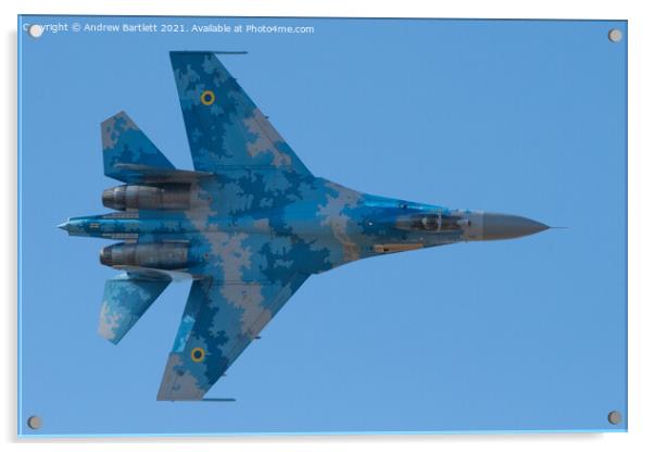 Sukhoi Su27p Flanker Ukrainian Air Force Acrylic by Andrew Bartlett