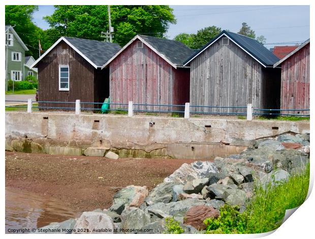 Fishermen's Huts Print by Stephanie Moore