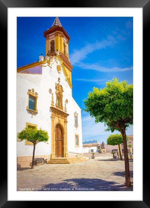 The Majestic Church of Estepona - C1804-3083-ART-R Framed Mounted Print by Jordi Carrio