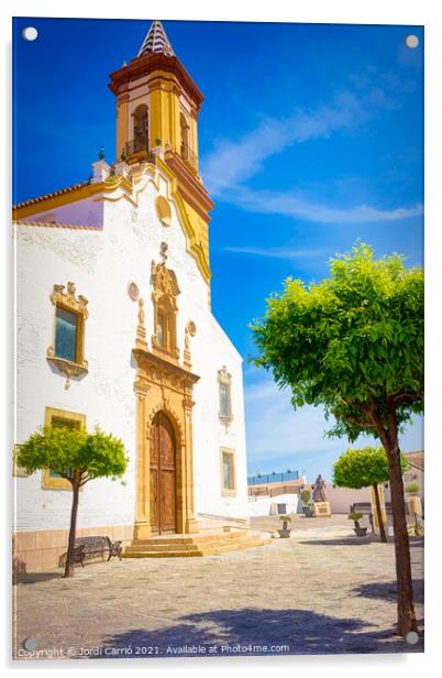 The Majestic Church of Estepona - C1804-3083-ART-R Acrylic by Jordi Carrio