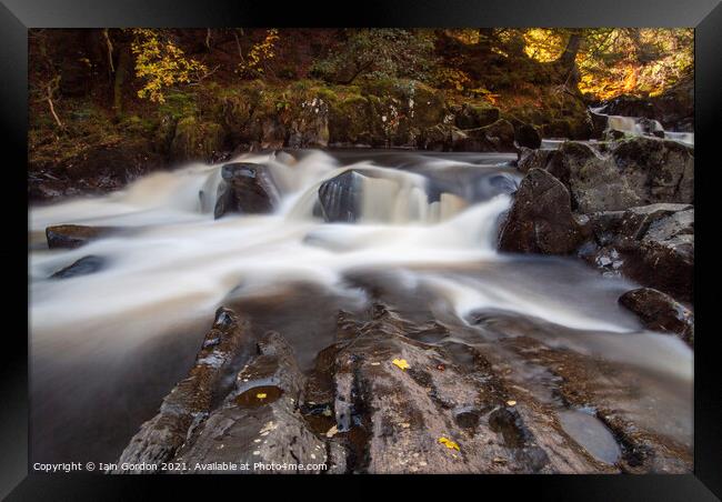 River Braan Nature Scene Perthshire Scotland Framed Print by Iain Gordon