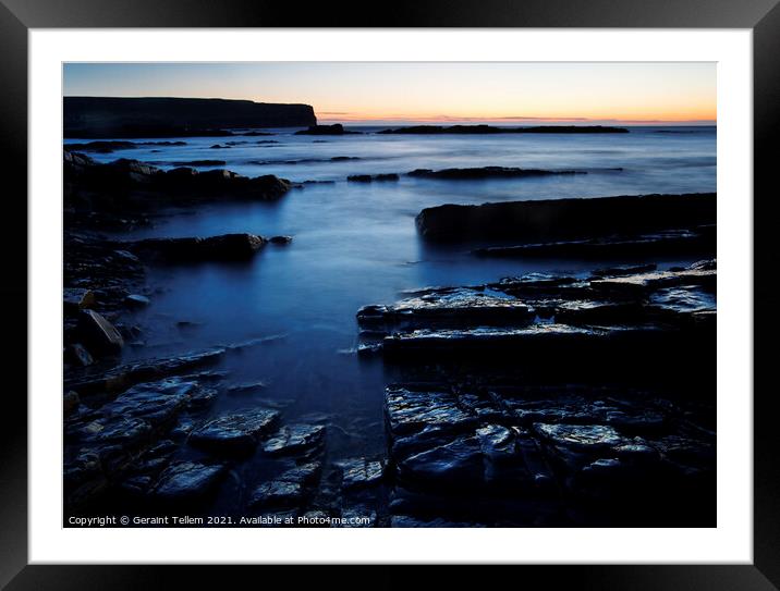 Midsummer twilight, Birsay, Orkney Islands, UK Framed Mounted Print by Geraint Tellem ARPS