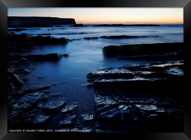 Midsummer twilight, Birsay, Orkney Islands, UK Framed Print by Geraint Tellem ARPS