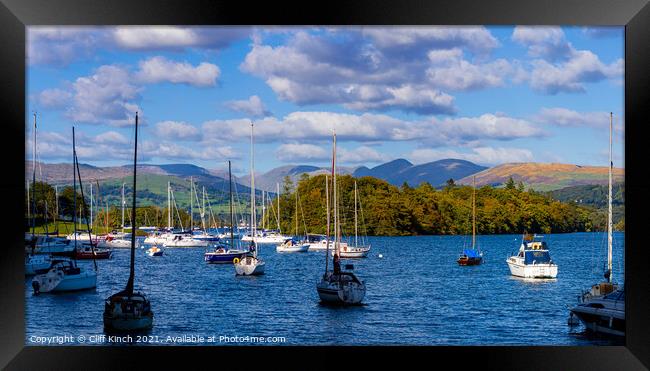 Lake Windermere from Ferry Bay Framed Print by Cliff Kinch