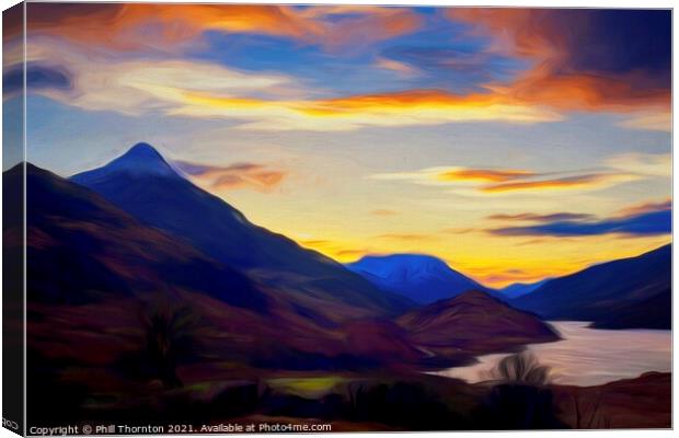 The Pap of Glencoe and Loch Leven Canvas Print by Phill Thornton