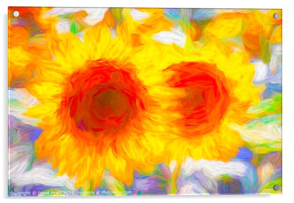 Sunflower Dreams Acrylic by David Pyatt