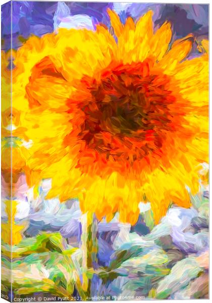 Sunflower Art Of Dreams Canvas Print by David Pyatt