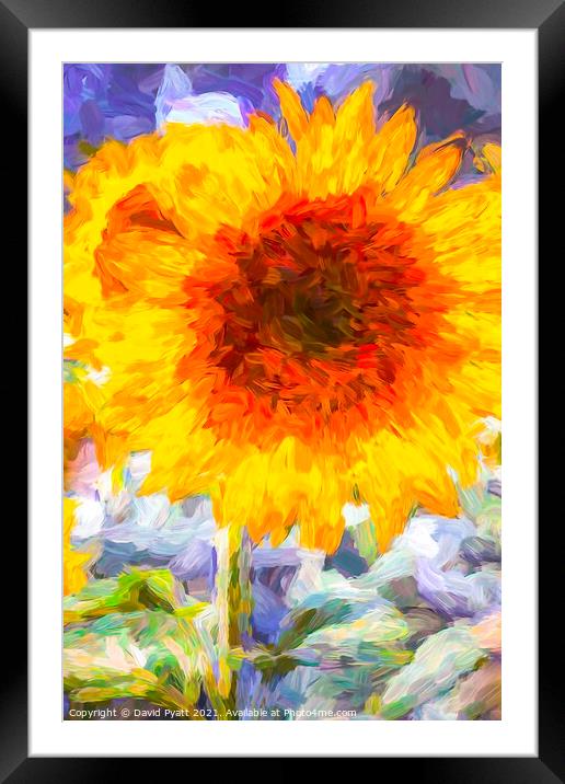 Sunflower Art Of Dreams Framed Mounted Print by David Pyatt