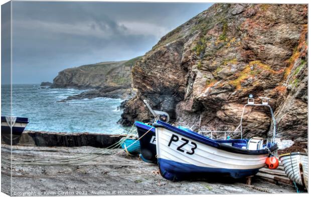 Cornish Fishing Boats Canvas Print by Kevin Clayton