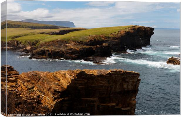 Yesnaby, West Mainland, Orkney Islands, UK Canvas Print by Geraint Tellem ARPS