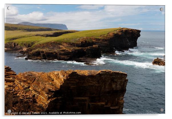 Yesnaby, West Mainland, Orkney Islands, UK Acrylic by Geraint Tellem ARPS