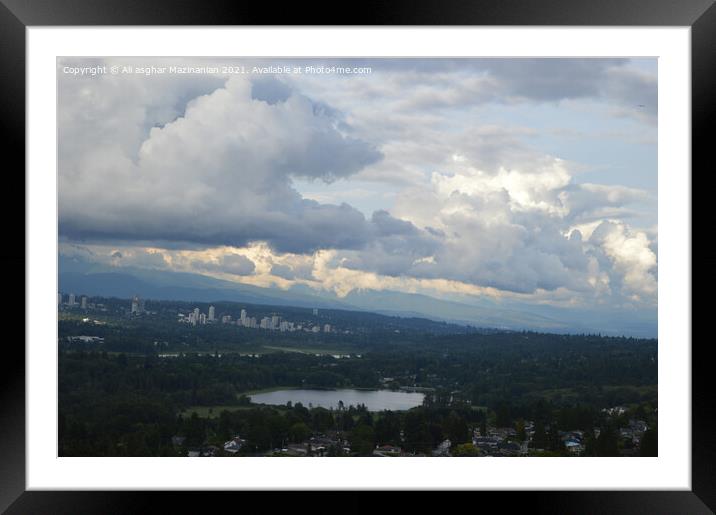 Cloud over Burnamy,Vancouver, Canada, Framed Mounted Print by Ali asghar Mazinanian