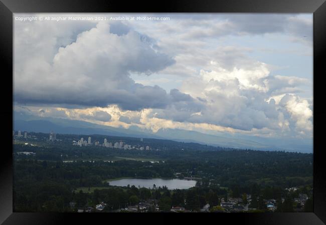 Cloud over Burnamy,Vancouver, Canada, Framed Print by Ali asghar Mazinanian