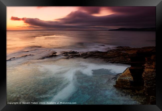 Midsummer twilight from Kame of Hoy, Hoy,  Orkney Islands Framed Print by Geraint Tellem ARPS