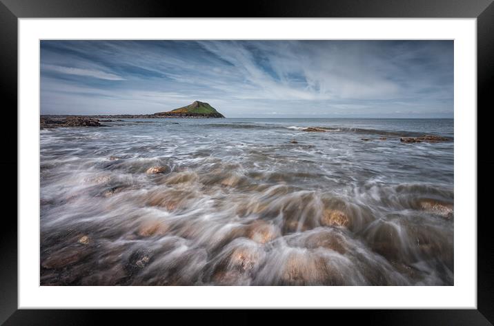 Worms head on the Gower peninsula Framed Mounted Print by Leighton Collins