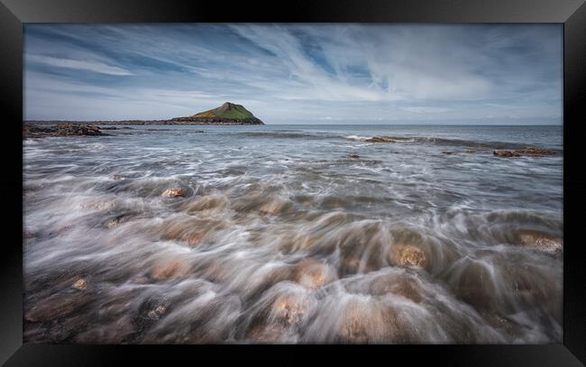 Worms head on the Gower peninsula Framed Print by Leighton Collins