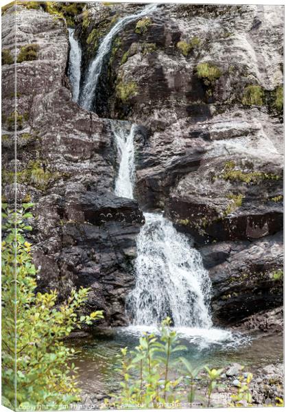 Waterfall at Glencoe Canvas Print by jim Hamilton