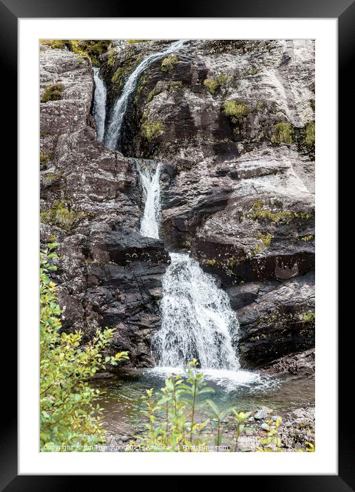 Waterfall at Glencoe Framed Mounted Print by jim Hamilton