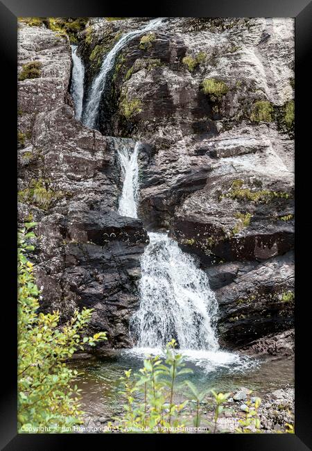 Waterfall at Glencoe Framed Print by jim Hamilton