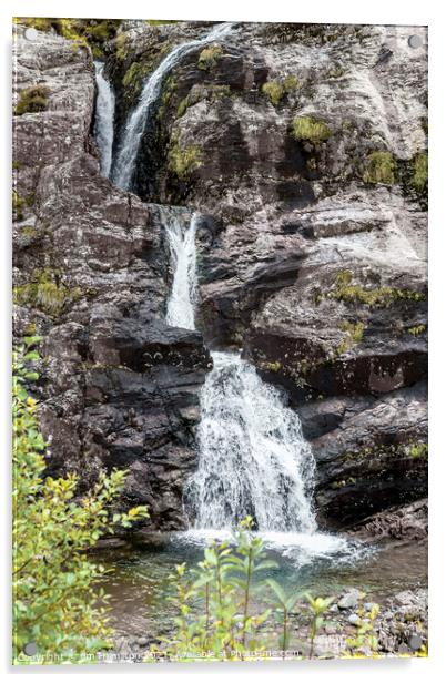 Waterfall at Glencoe Acrylic by jim Hamilton