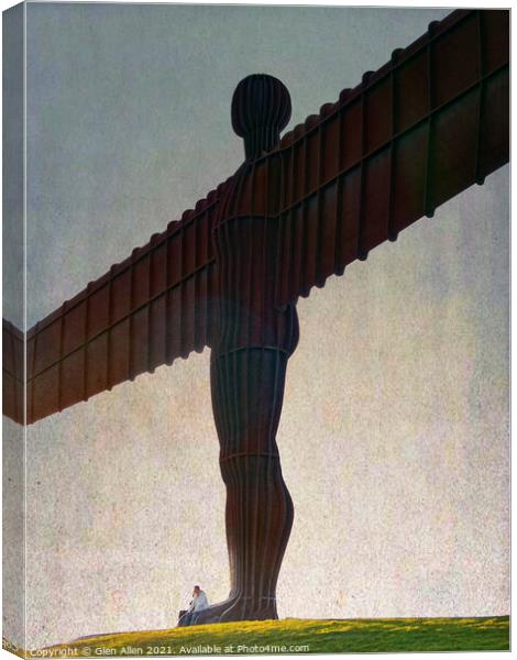 Abstract of The Angel of The North Canvas Print by Glen Allen