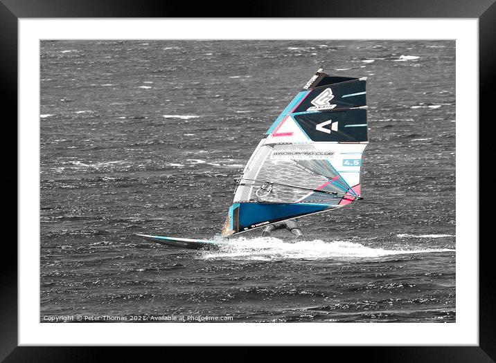 The Thrill of Wind and Waves Framed Mounted Print by Peter Thomas