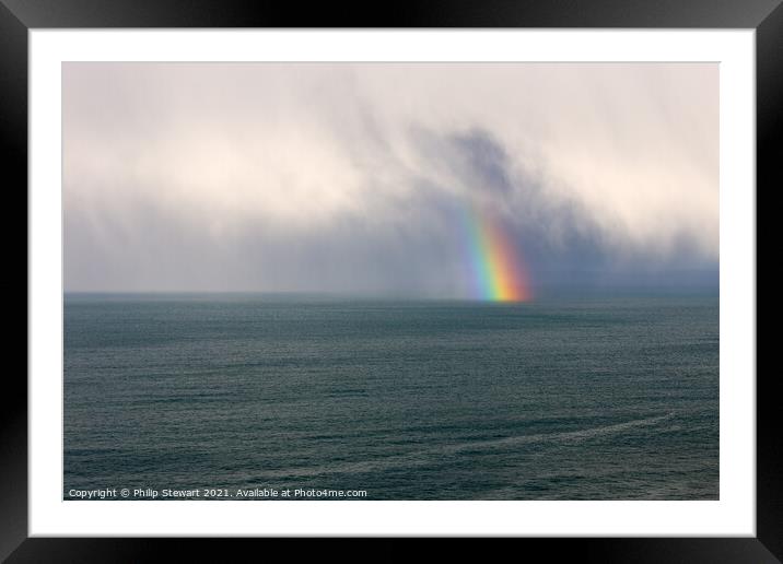 Skye Sea Rainbow Framed Mounted Print by Philip Stewart