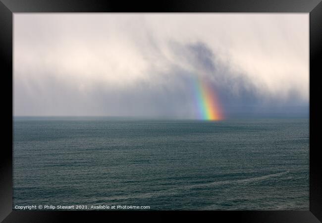 Skye Sea Rainbow Framed Print by Philip Stewart