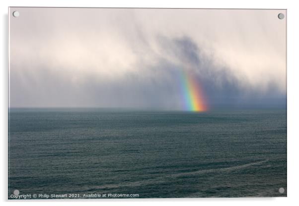 Skye Sea Rainbow Acrylic by Philip Stewart
