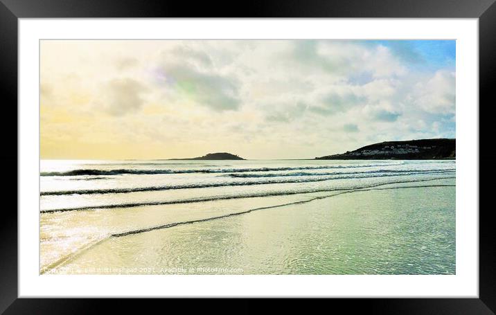 Looe And St George's Island From Millendreath Beac Framed Mounted Print by Neil Mottershead