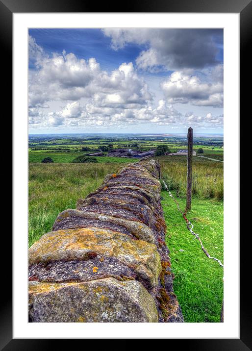The Great Wall - Trough of Bowland Framed Mounted Print by Victoria Limerick