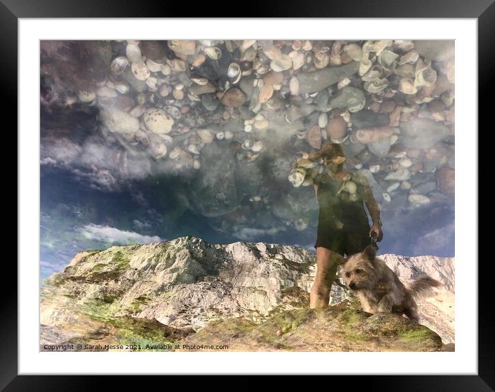 Rockpool Reflection Framed Mounted Print by Sarah Hesse