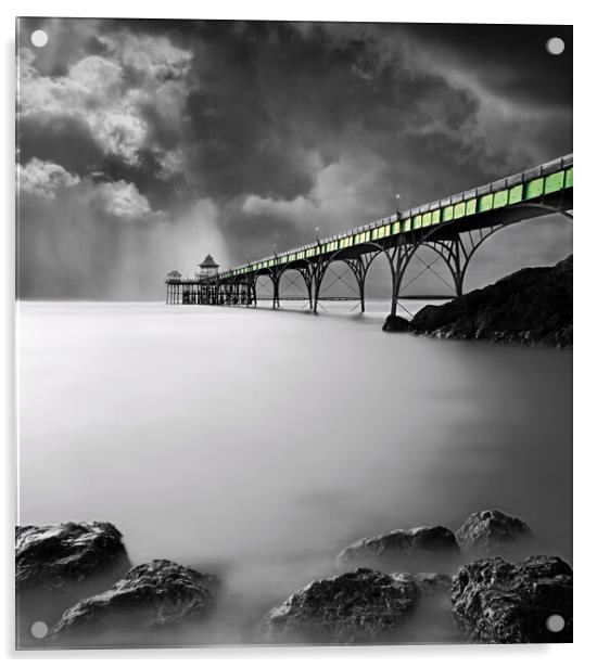 Clevedon Pier Acrylic by David Neighbour