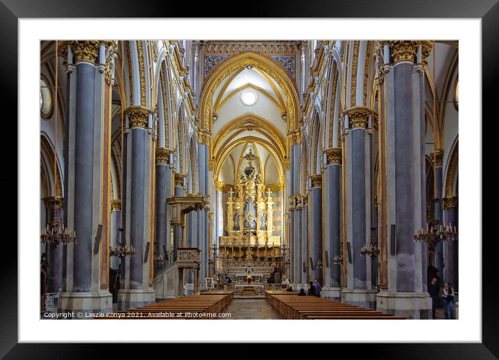 Chiesa di San Domenico Maggiore - Napoli Framed Mounted Print by Laszlo Konya