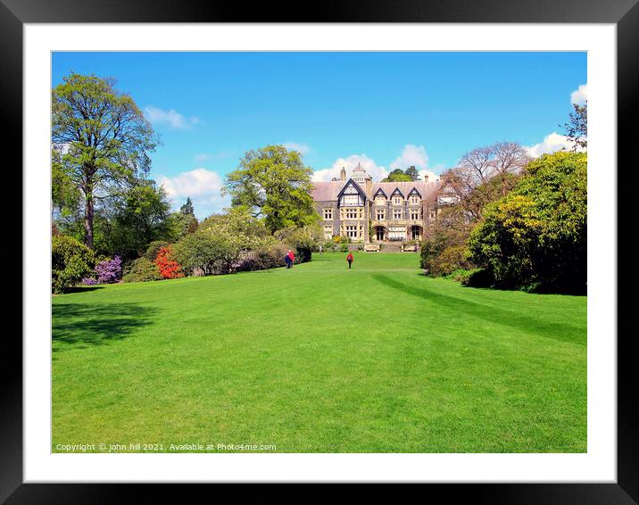 Bodnant Hall at Colwyn bay in Wales.  Framed Mounted Print by john hill
