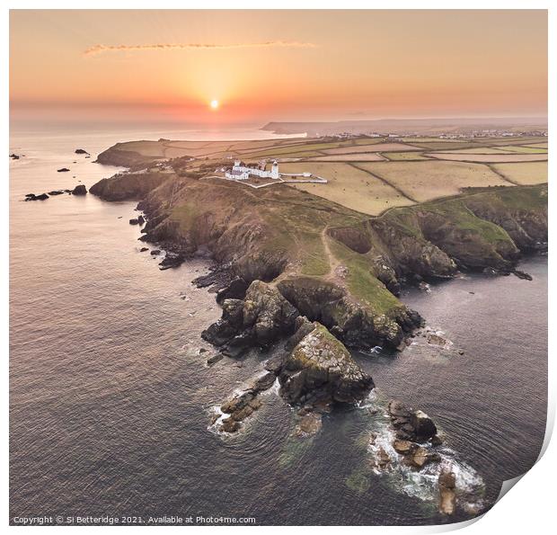 Southerly Glow Print by Si Betteridge