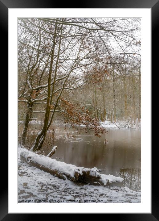 Winter Lake Framed Mounted Print by Martin Yiannoullou
