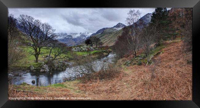 Looking towards The Nant Francon Pass, Wales Framed Print by Philip Brown