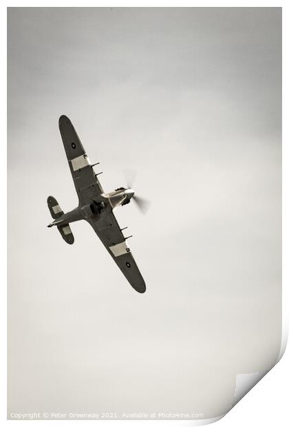 British World War II Hurricane Fighter Print by Peter Greenway