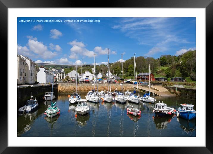 Old Laxey Harbour Isle of Man Framed Mounted Print by Pearl Bucknall